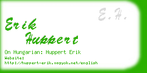 erik huppert business card